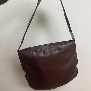 Brown Leather Shoulder Bag Francesco Biasia vintage